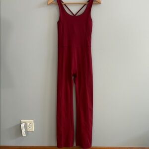 Z by Zella Active Crossback Jumpsuit Red Tibetan Size Small NWOT